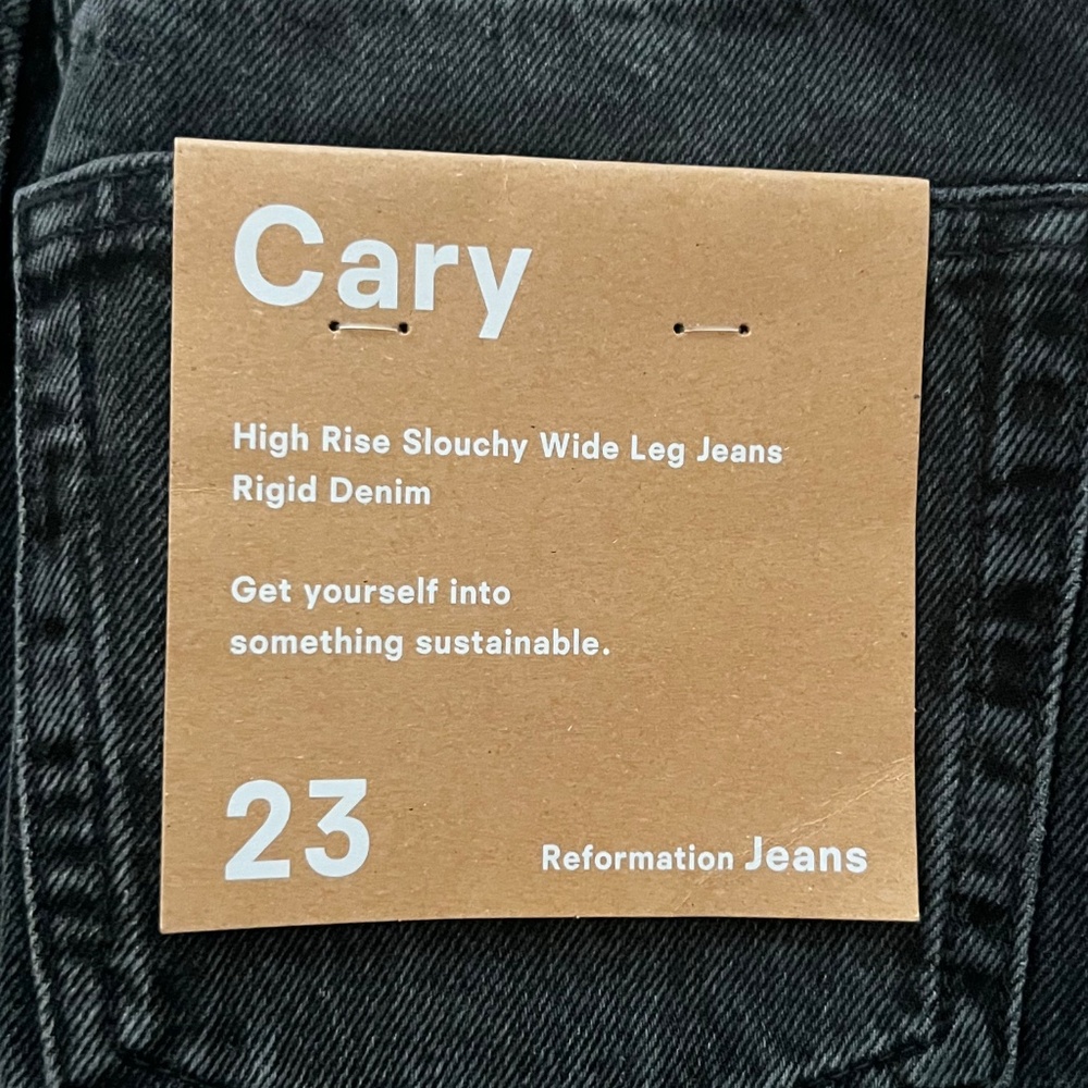 Reformation Cary High Rise Slouchy Wide Leg Jeans Summit - Size 23 - Picture 4 of 5